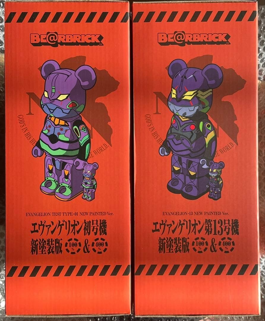 BE@RBRICK エヴァンゲリオン 2体セット Eva 100% & 400%