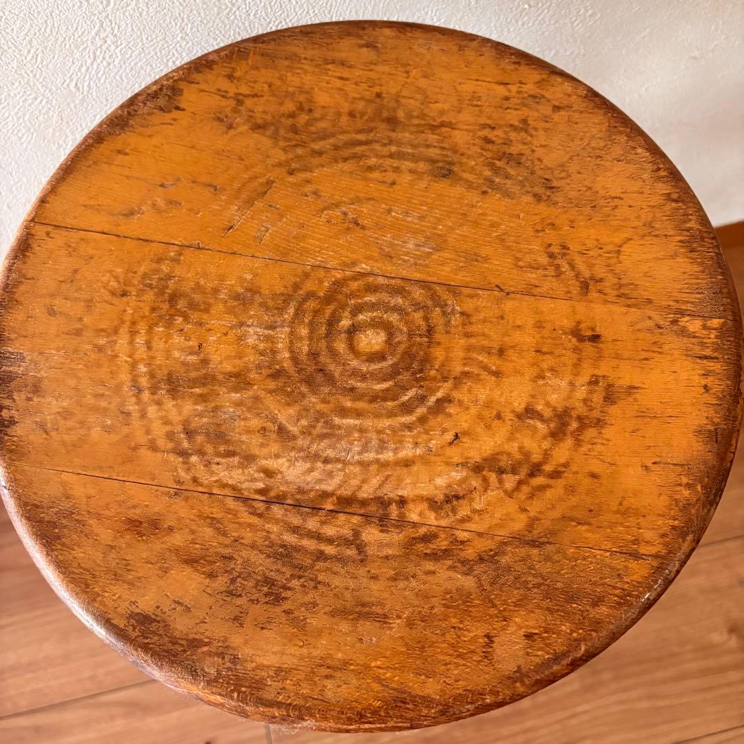 古家具　木製スツール　ヴィンテージ アンティーク　椅子　インテリア　花台