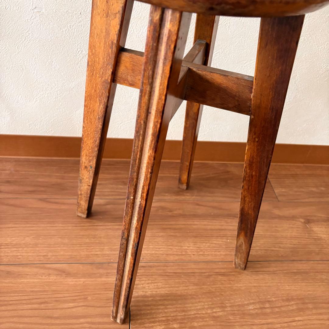 古家具　木製スツール　ヴィンテージ アンティーク　椅子　インテリア　花台