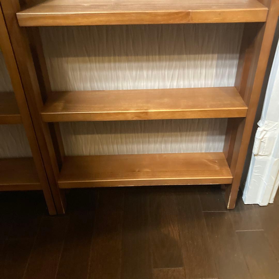 ベルメゾン 突っ張らずに取り付けられる薄型ラック 本棚 幅50 ダークブラウン