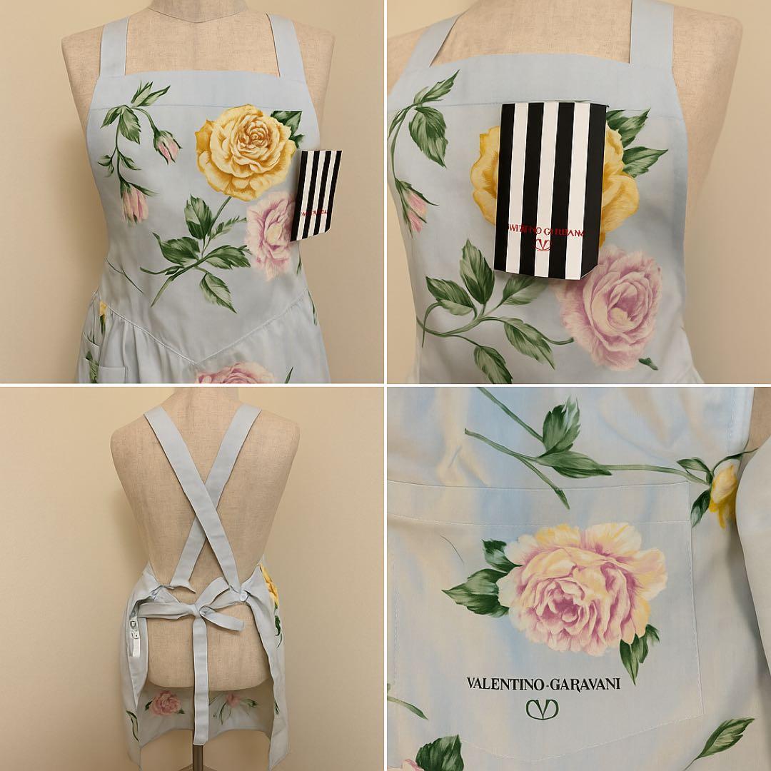 VALENTINO GARAVANI 花柄エプロン 綿100 未使用品