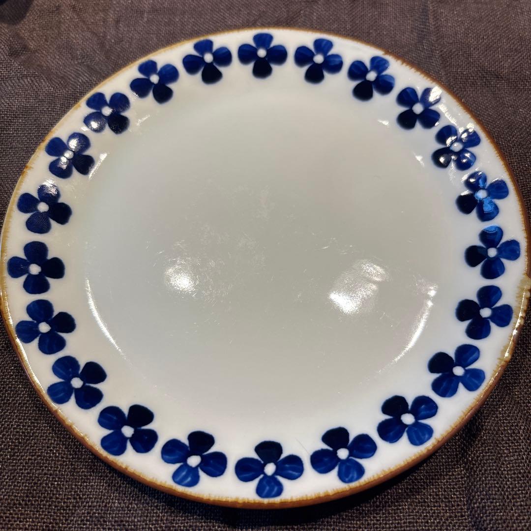 大塚温子さん　パンジー　プレート　4枚セット