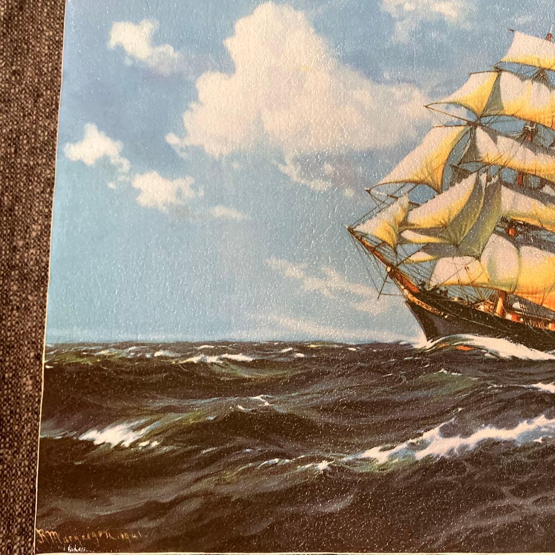 絵画　ブルーウォーター　マクレガー　銀座トップアート　複製画　額約41×32㎝