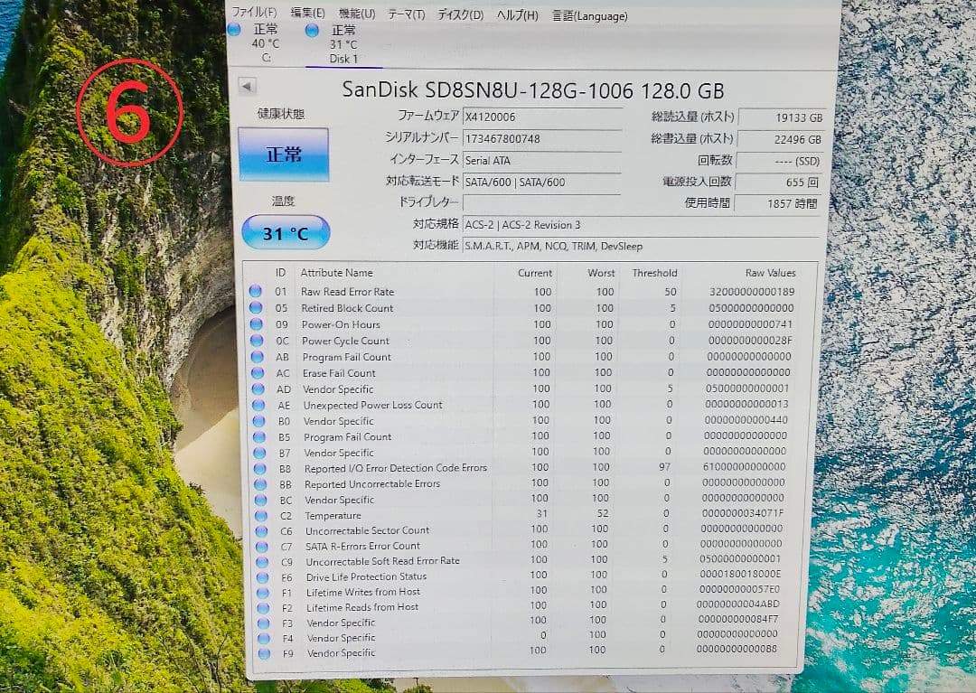 SATA m.2 2280 SSD 128GB×10枚 ★34