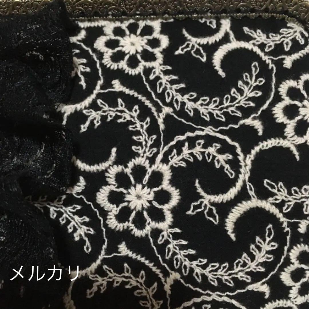 がま口バッグ　ショルダーバッグ　ハンドメイド　刺繍　フォーマルバッグ