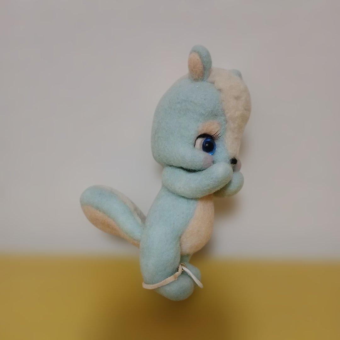 作家様　羊毛フェルト　リス　水色