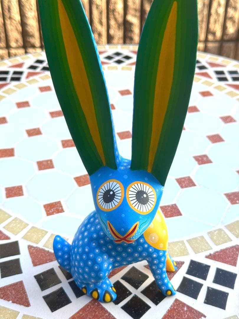 【工房署名　一点物】アレブリヘス　うさぎ／ウサギ／兎｜オアハカ 木彫り 民芸