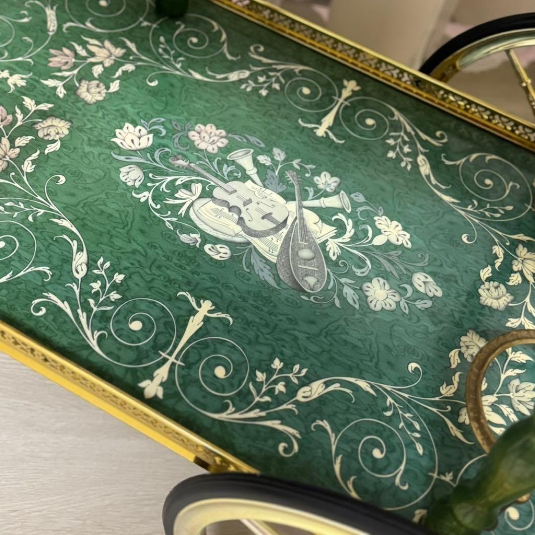 イタリア製 アンティーク キッチン ワゴン キャスター付