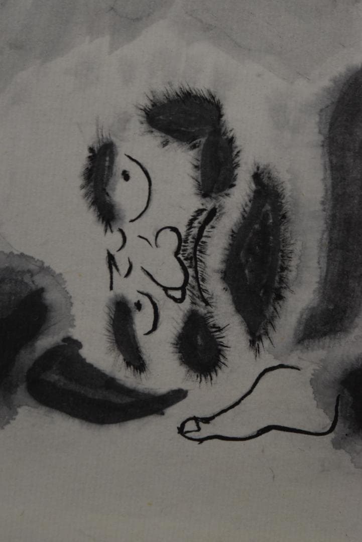 作者不詳/達磨図/ダルマ図/掛軸☆宝船☆Z-637