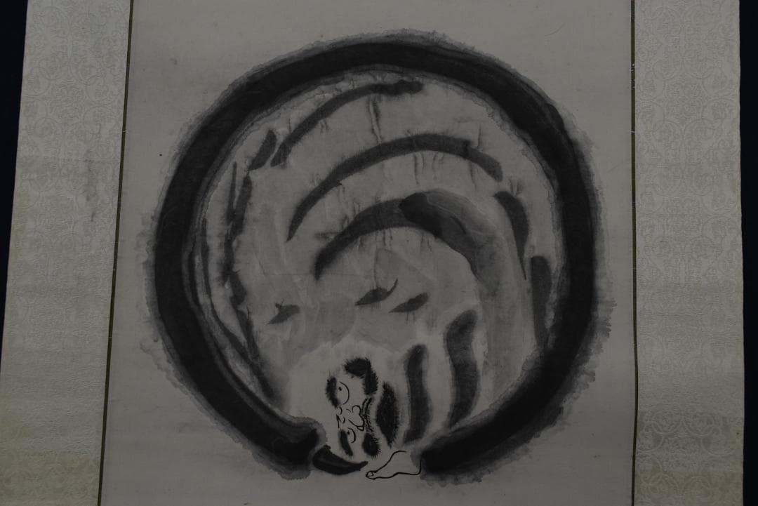 作者不詳/達磨図/ダルマ図/掛軸☆宝船☆Z-637