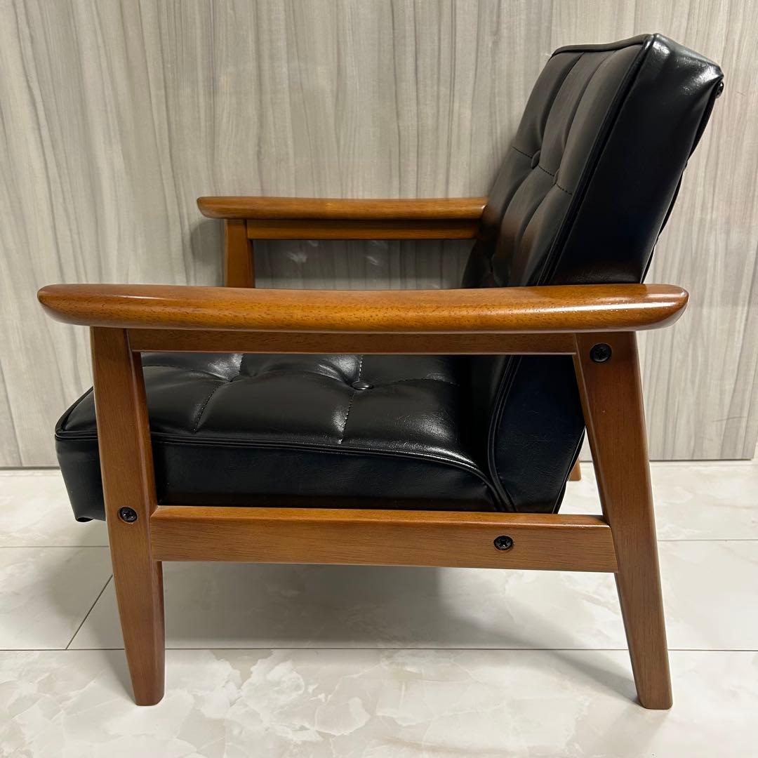 カリモク60 Kチェア ミニ ブラック ミニサイズの1Pソファ