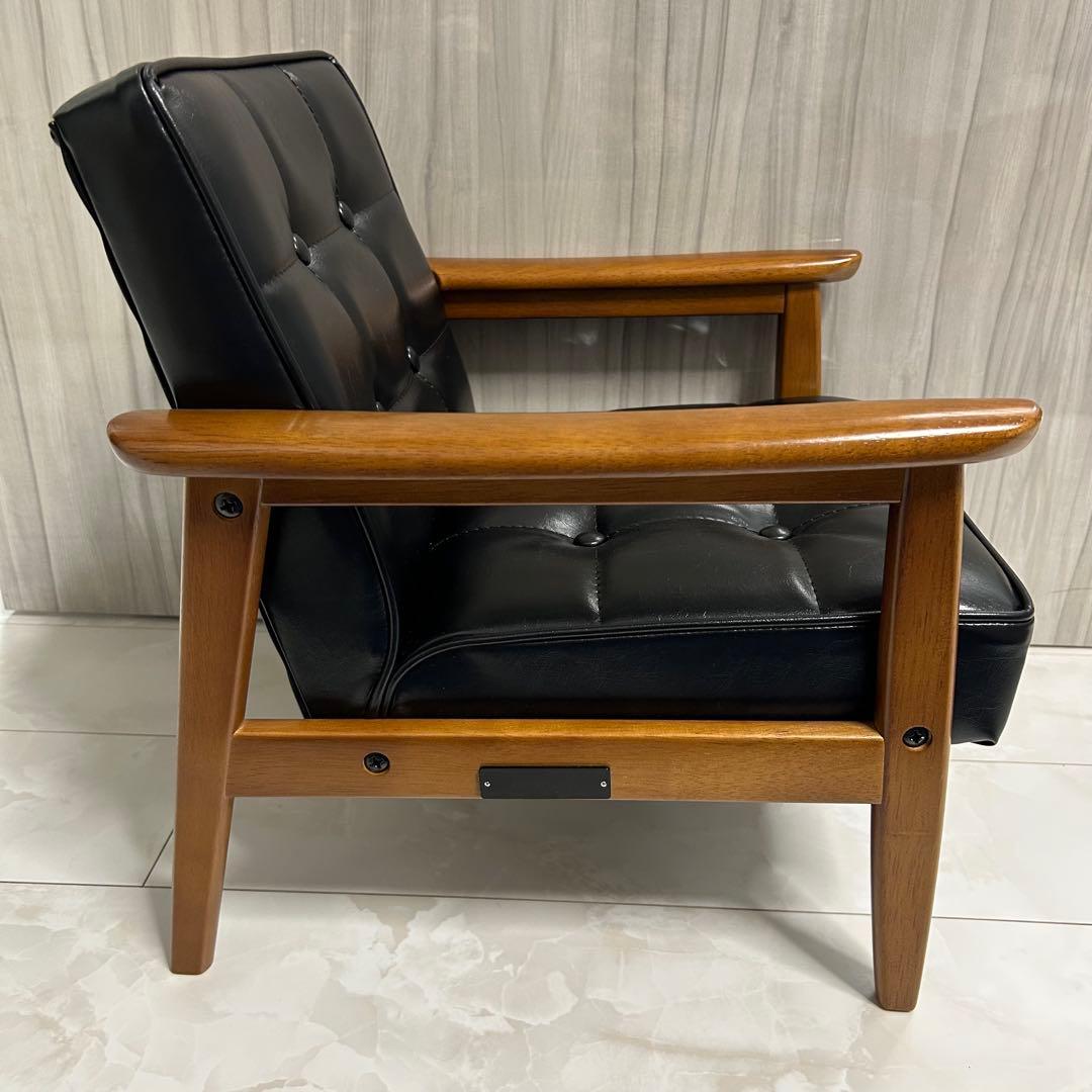 カリモク60 Kチェア ミニ ブラック ミニサイズの1Pソファ