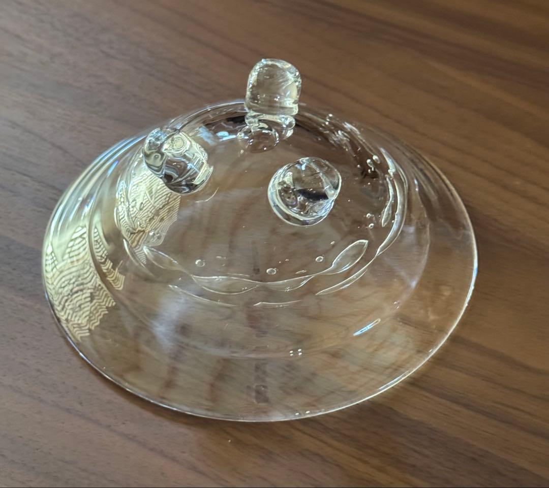 ガラス製ボウル 気泡入り 鉢 浅鉢 5個セット