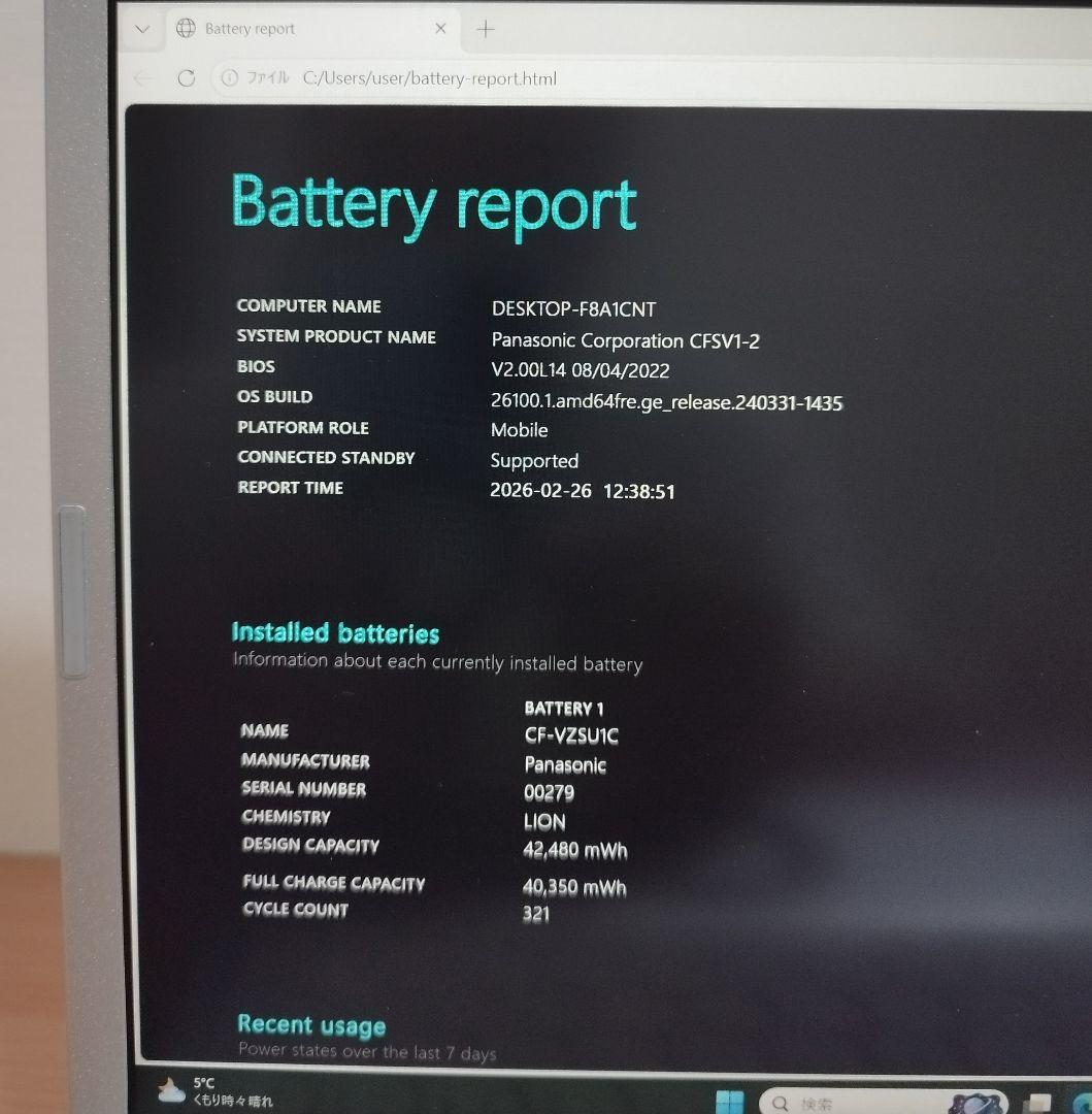 レッツノートCF-SV1 第11代i5/16GB/256GB/office付き③