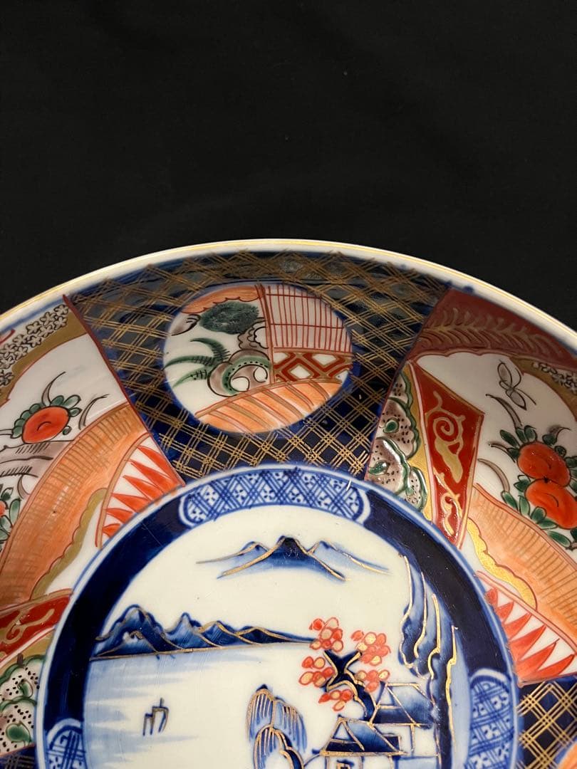 有田焼 伊万里焼 古伊万里 金彩 色絵 三ツ鉢 管理A3725