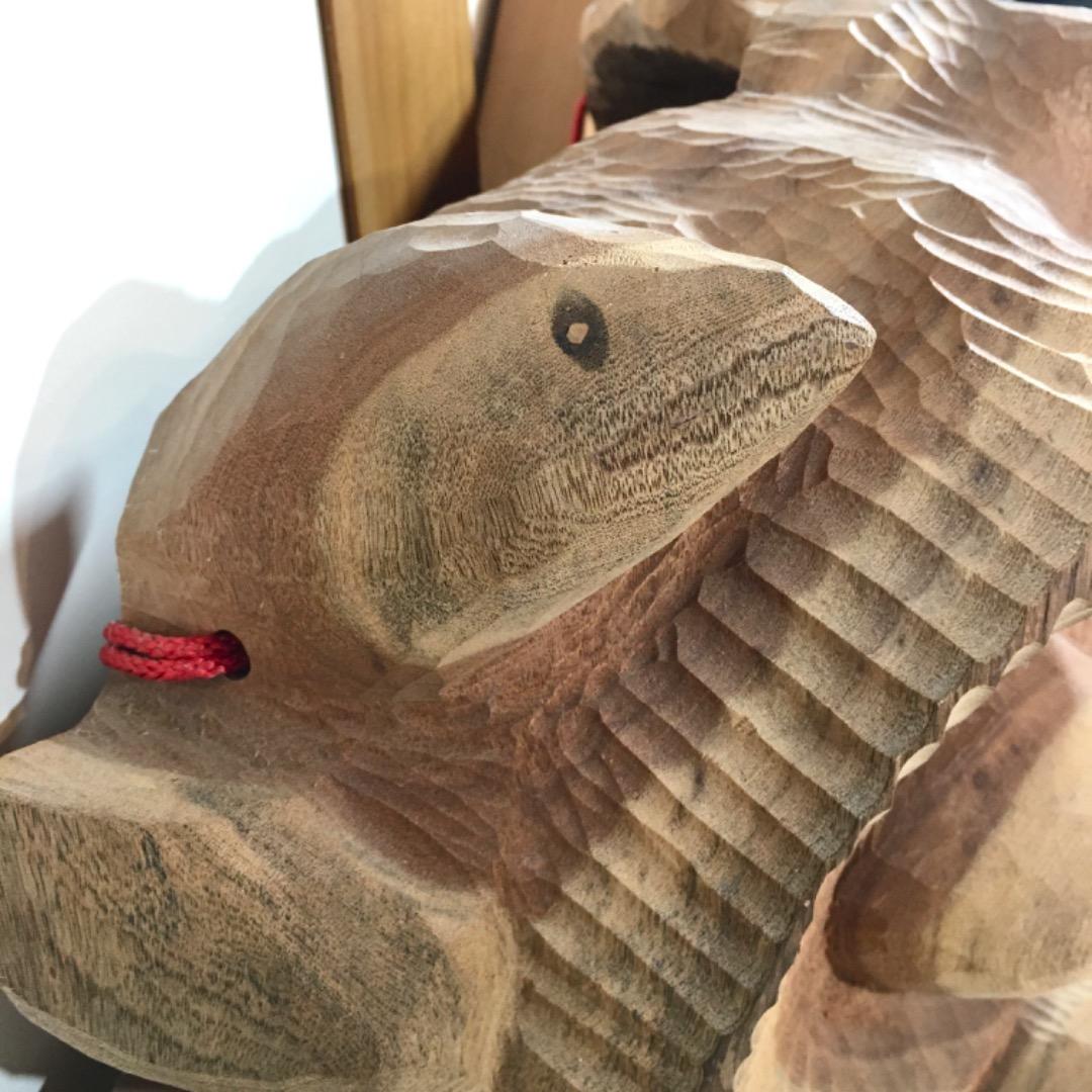 ○【世界的名工】前島秀章 大鬼 昭和六十年 特大作品 幅48.5cm 面 木彫