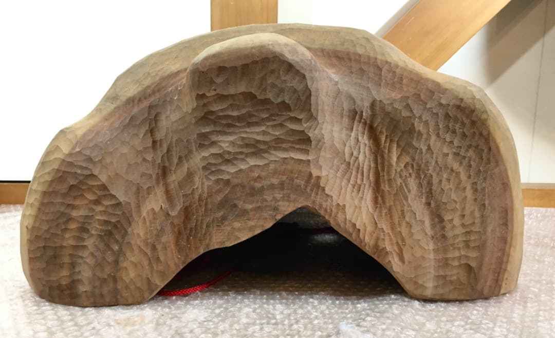 ○【世界的名工】前島秀章 大鬼 昭和六十年 特大作品 幅48.5cm 面 木彫