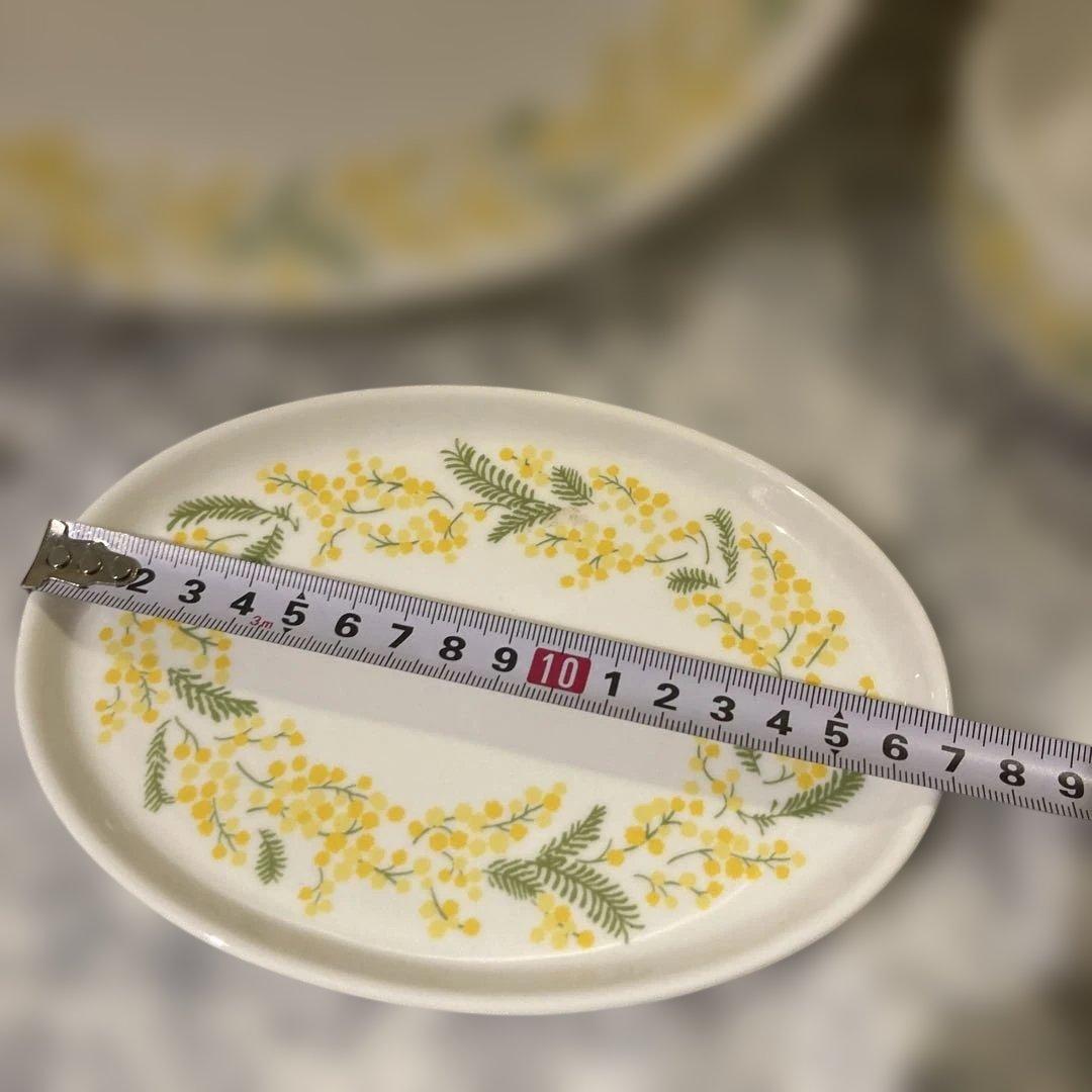 ミモザプレート　カフェセット　スタッキングボウル　オーバルプレート　コースター