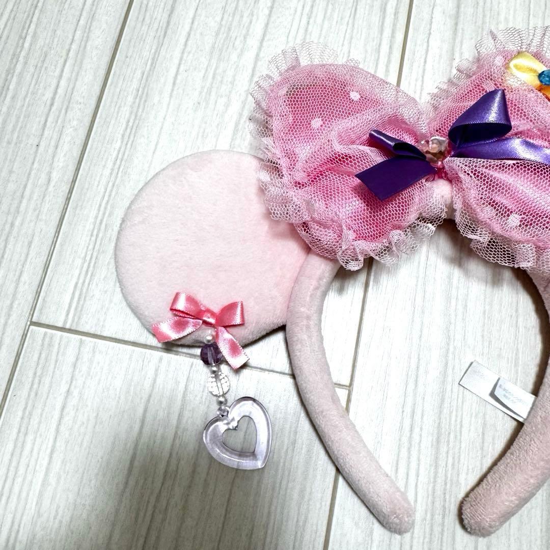 【Disney】ディズニー　ランド　シー　リボン カチューシャ　ミニー　レース
