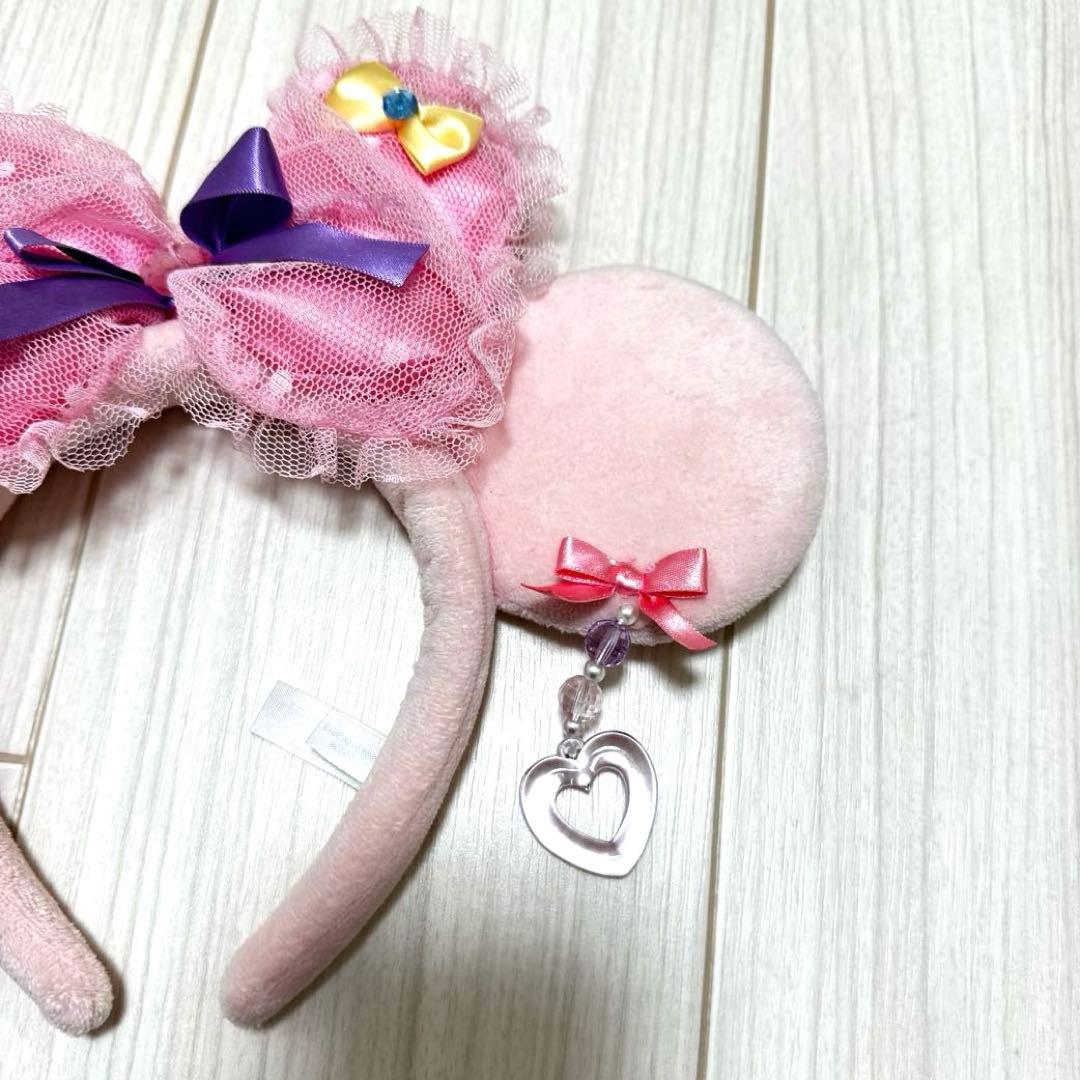 【Disney】ディズニー　ランド　シー　リボン カチューシャ　ミニー　レース