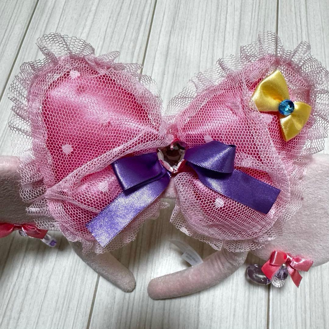 【Disney】ディズニー　ランド　シー　リボン カチューシャ　ミニー　レース