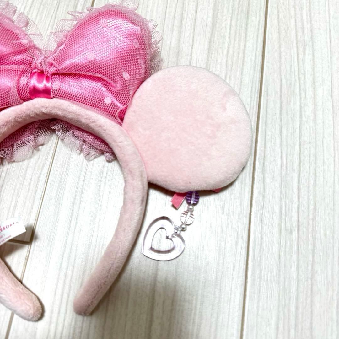 【Disney】ディズニー　ランド　シー　リボン カチューシャ　ミニー　レース