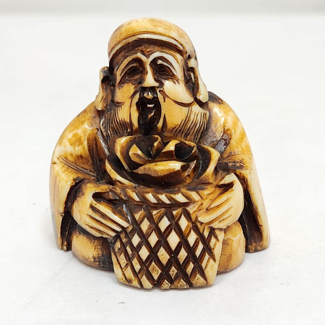 No.7 天然素材 時代物 根付け 提物 総重量25.2g