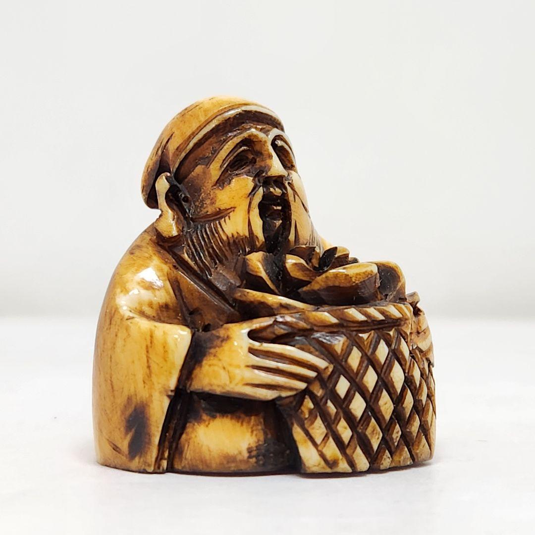 No.7 天然素材 時代物 根付け 提物 総重量25.2g