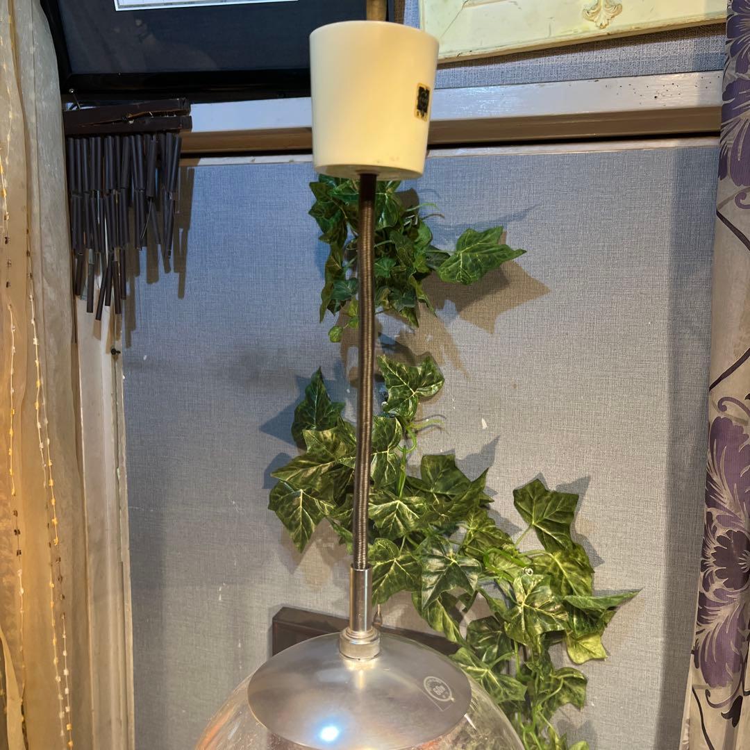 ヴィンテージ クリアガラス ペンダントライト　スペースエイジ