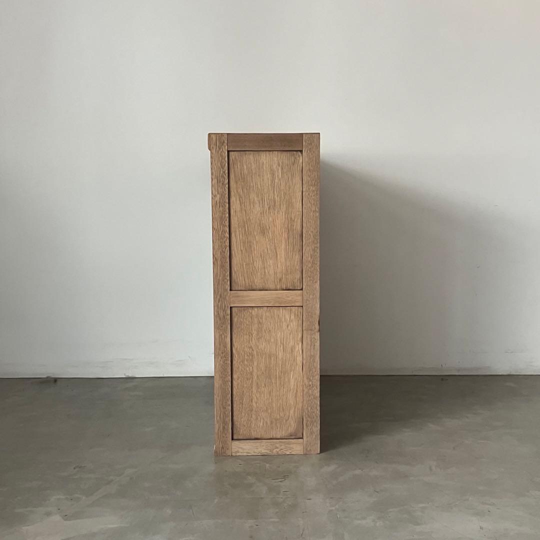 レトロ　アンティーク　古家具　古道具　剥離家具　ストリップド　ガラス棚　シェルフ