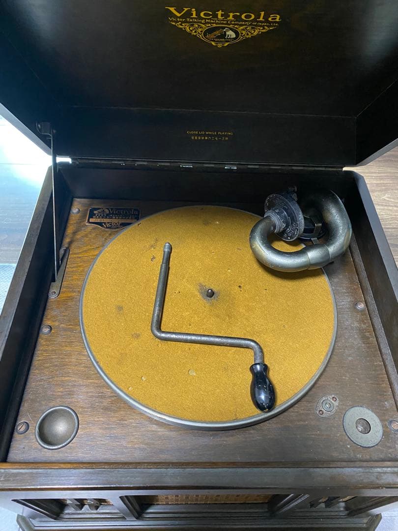動作確認済み　ビクター　victrola アンティーク蓄音機　J1-81