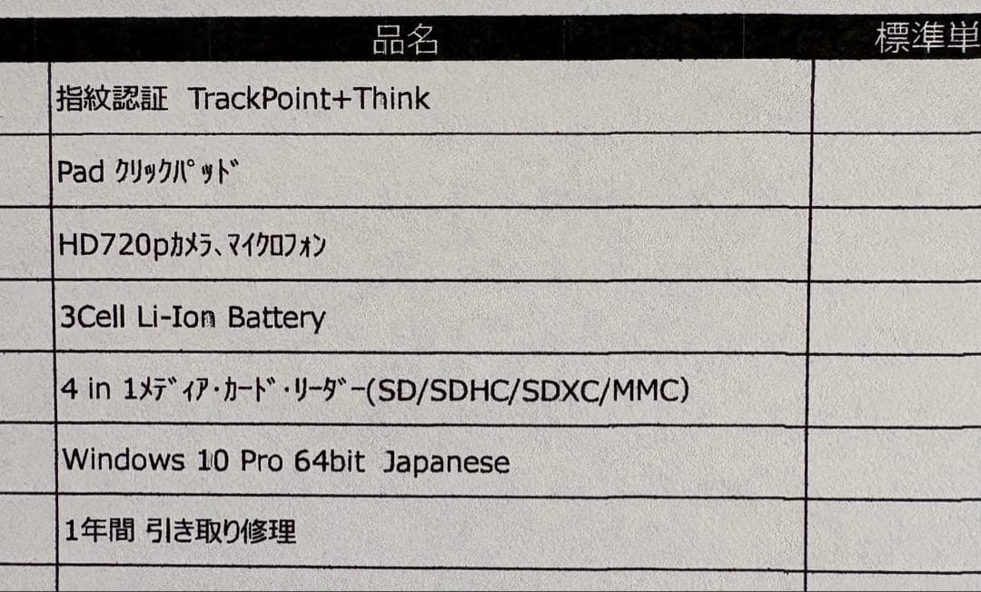モバイルノートThinkPad13 Core i5-7200U