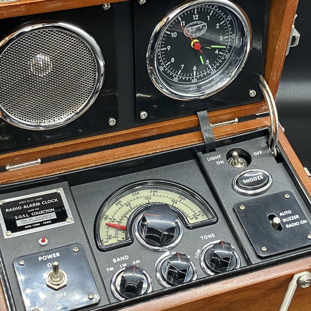 スピリット オブ セントルイス　AM/FMラジオ　アラーム時計　レトロデザイン
