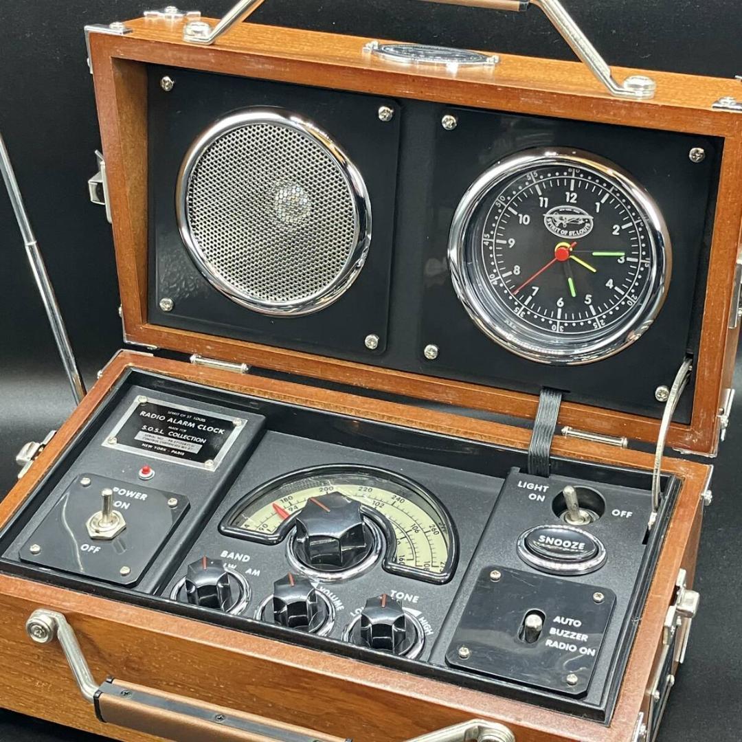 スピリット オブ セントルイス　AM/FMラジオ　アラーム時計　レトロデザイン