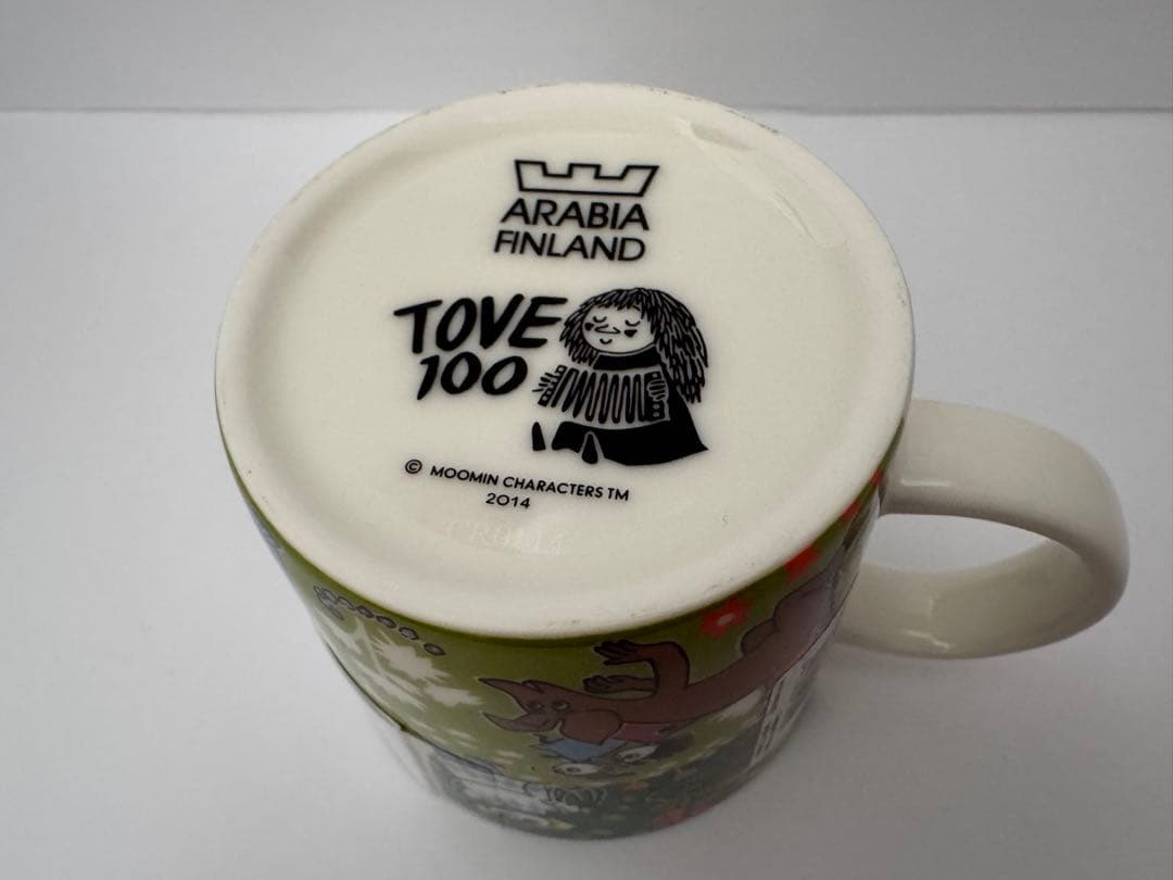 ムーミンアラビアマグ　トーベ・ヤンソン生誕100周年記念　メガネあり　箱付