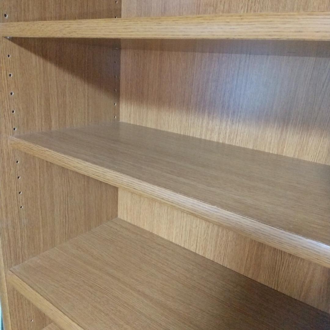 大きい本棚③　木製　ダークブラウン　幅60cm　高224cm　１個　　匿名配送