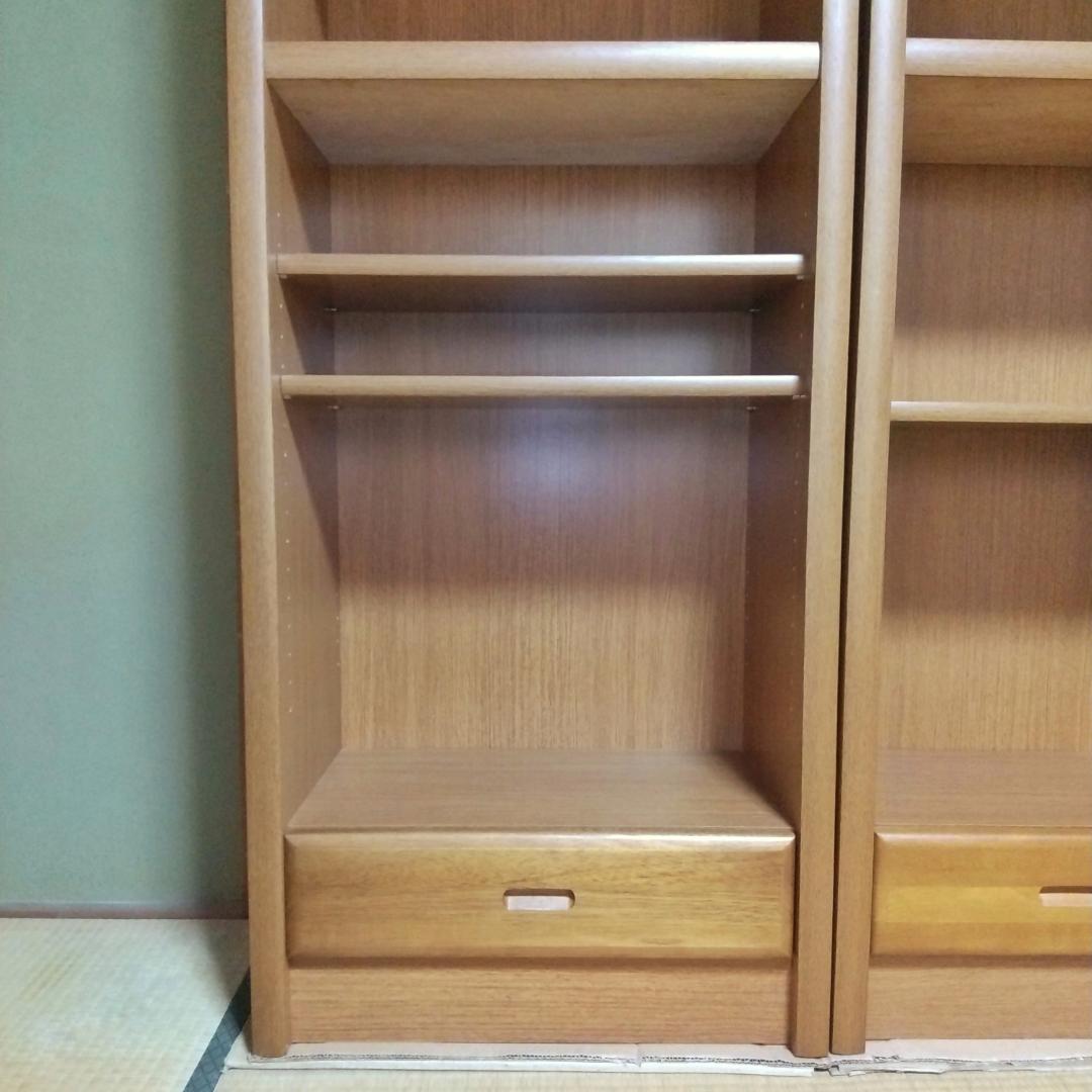 大きい本棚③　木製　ダークブラウン　幅60cm　高224cm　１個　　匿名配送