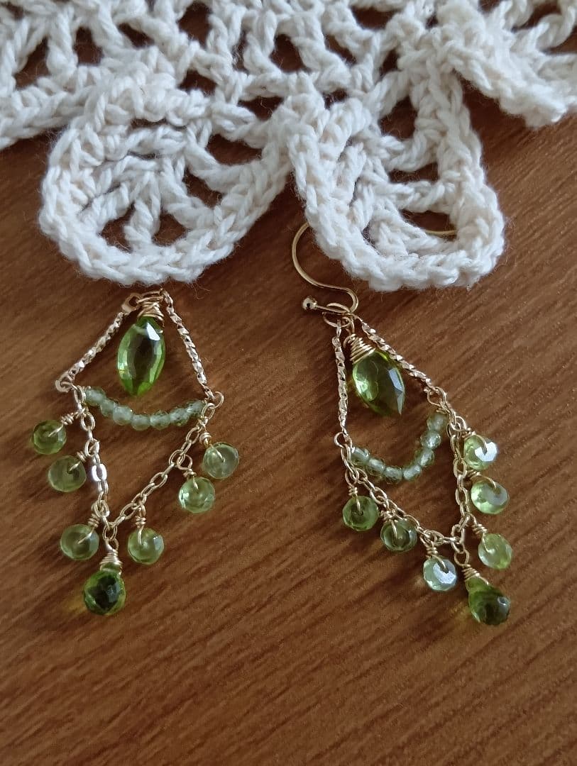 502/14kgf宝石質クリスタル×ブルートパーズ×Pアメジストのチャーム他