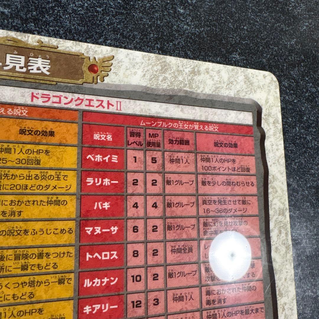 ドラゴンクエストI・II　下敷き　[超希少品]
