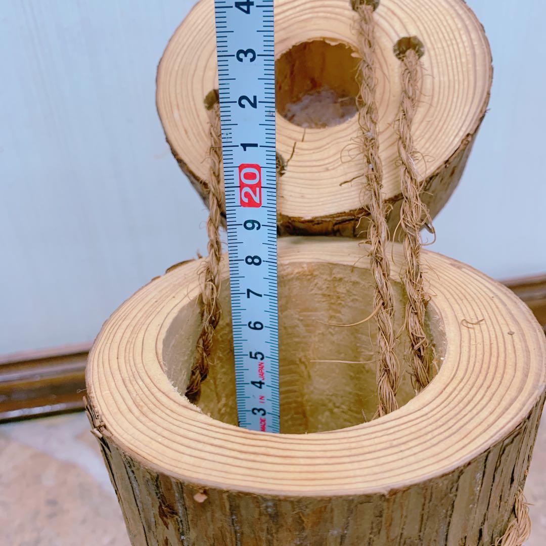 吉野杉　丸太の入れ物　木のケース　北欧　インテリア飾り　天然木　和モダン