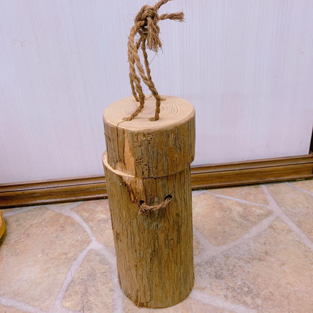 吉野杉　丸太の入れ物　木のケース　北欧　インテリア飾り　天然木　和モダン