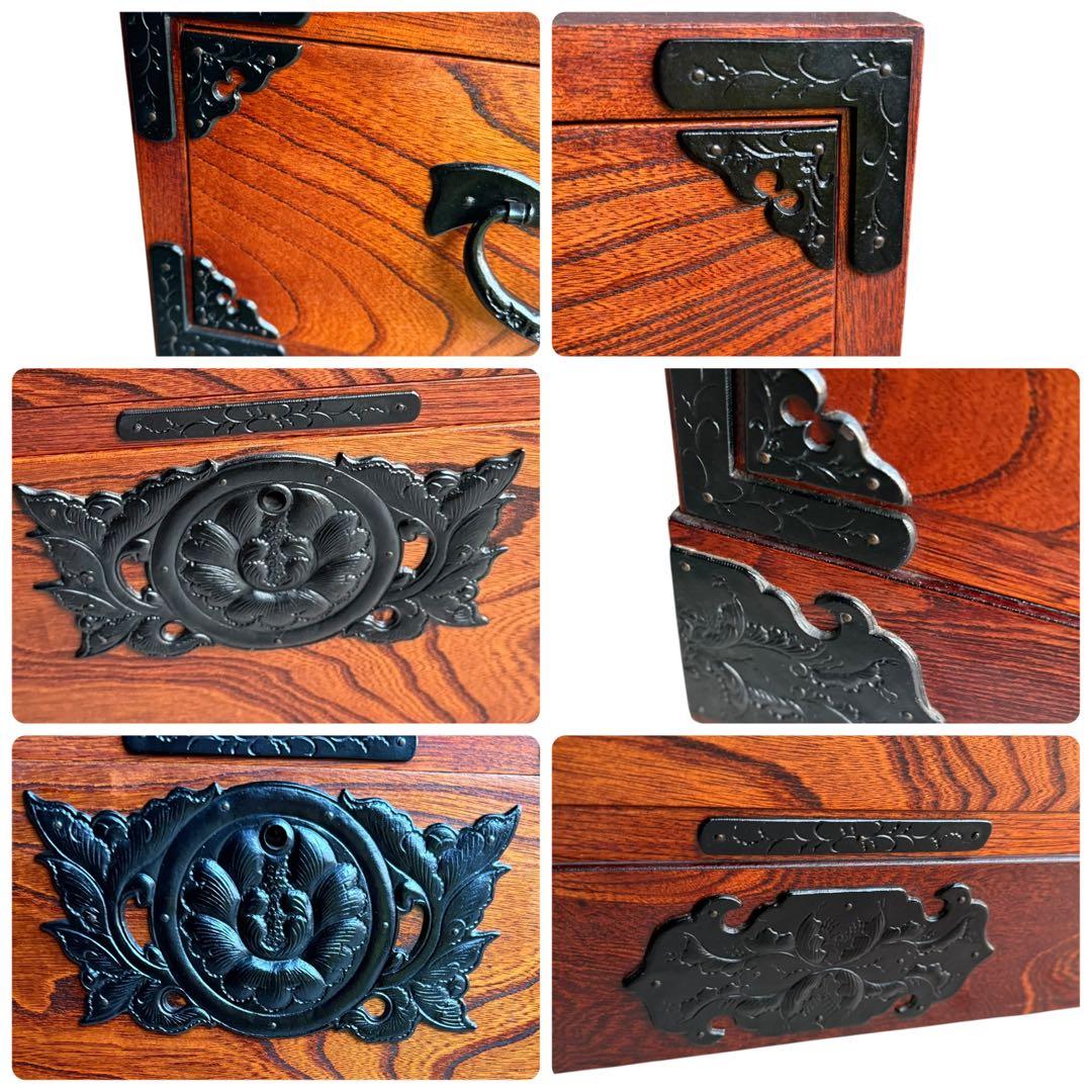 KZ005 岩谷堂箪笥　五段七杯箪笥 南部鉄器 最高級 鍵2本付き