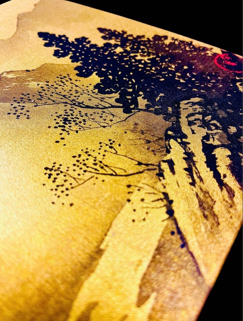 岩淵芳華　肉筆！　黄金山水画　 日本画