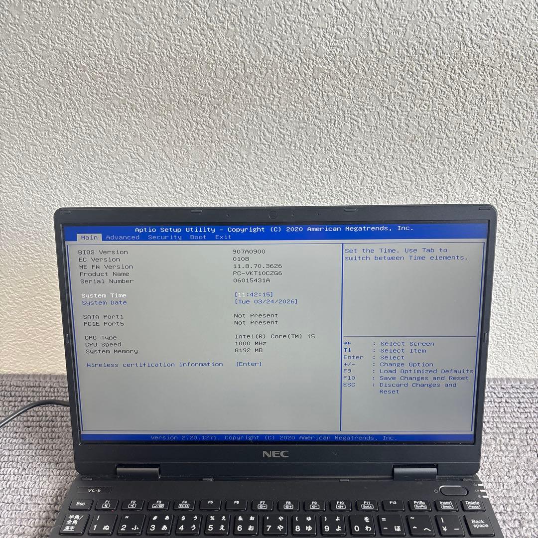 NEC versapro VC-6 i5第10世代　メモリ8GB #7195