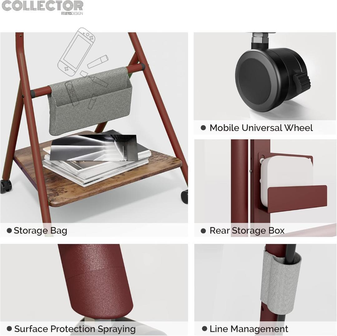 TVスタンド 55～78型用 キャスター付き 収納付き 耐荷重45kg ブラウン