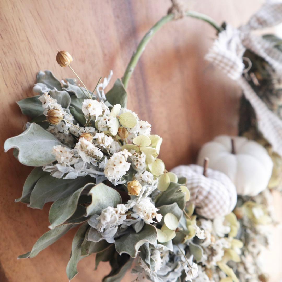 ドライフラワー　リース　ハロウィン　プレゼント　無料ラッピング　アカシア