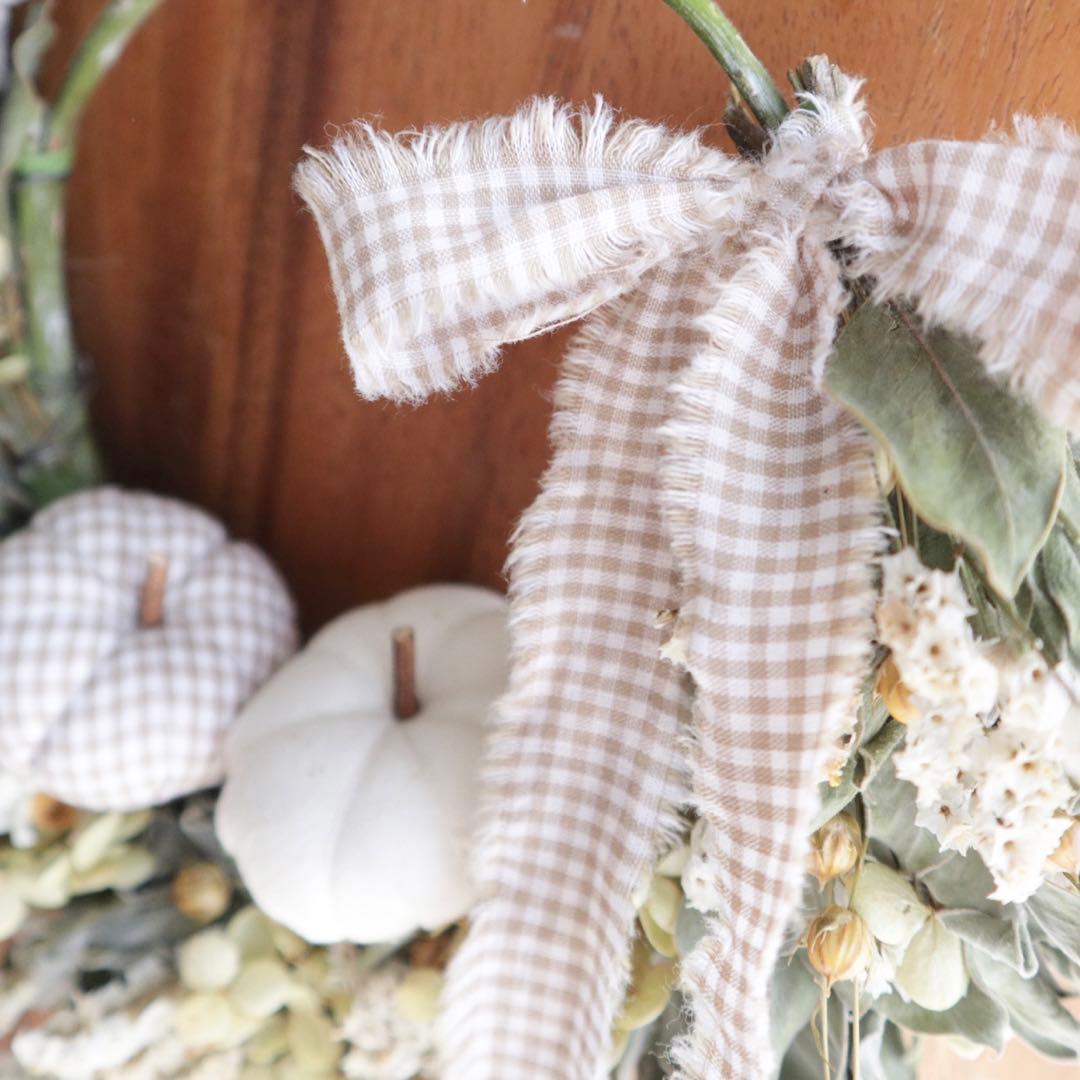 ドライフラワー　リース　ハロウィン　プレゼント　無料ラッピング　アカシア