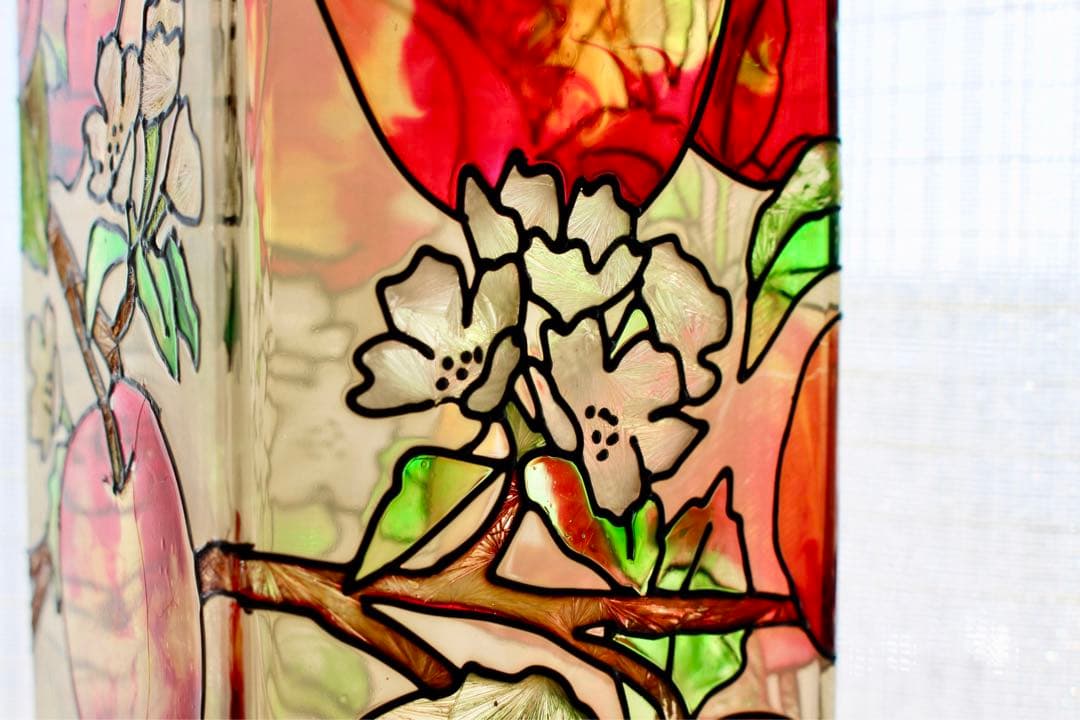 ガラスコレクション【Joan Baker ステンドグラス調 花瓶】