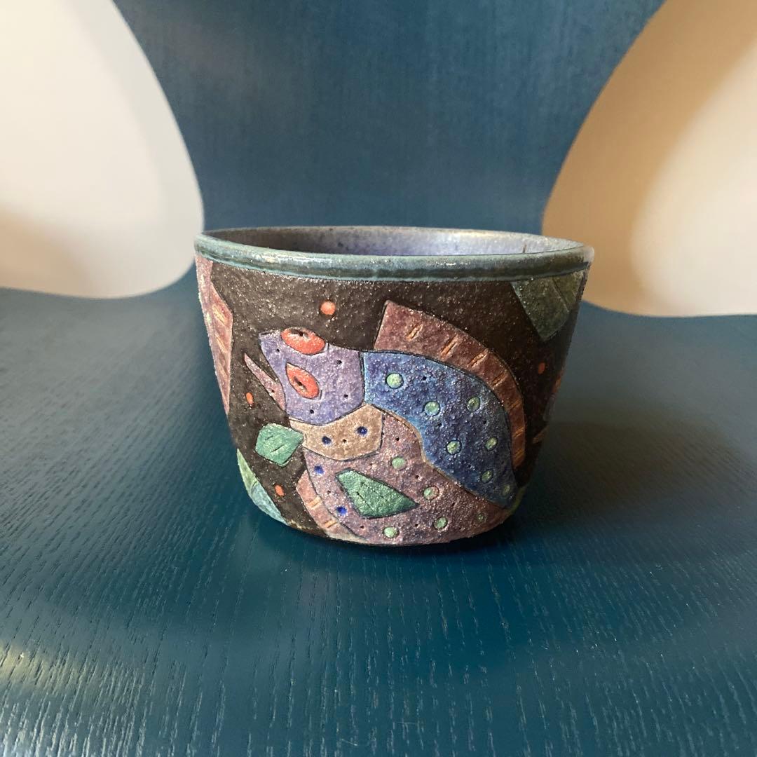 志村 観行＊海座工房＊魚文 ヒラメ フリーカップ