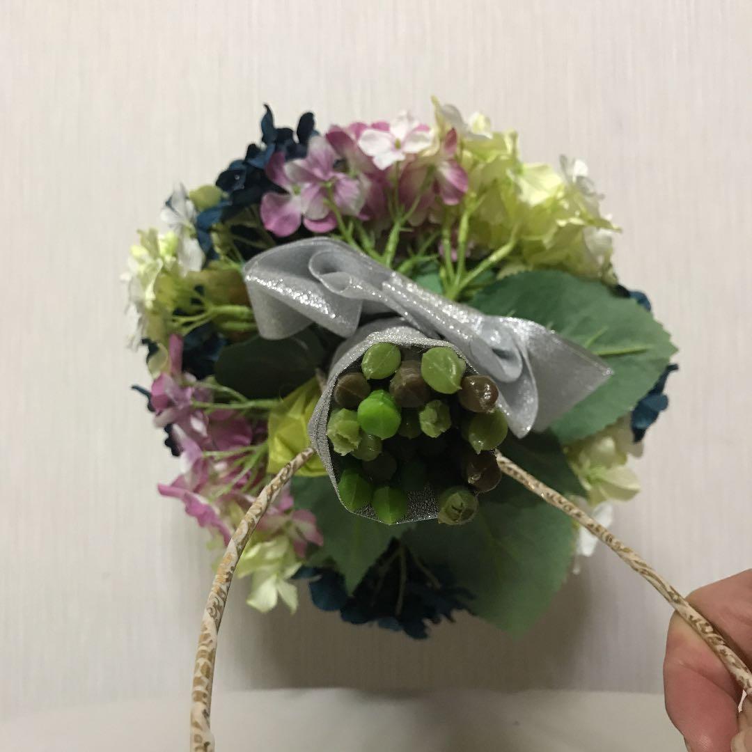 紫陽花造花ブーケ・ブートニアセット